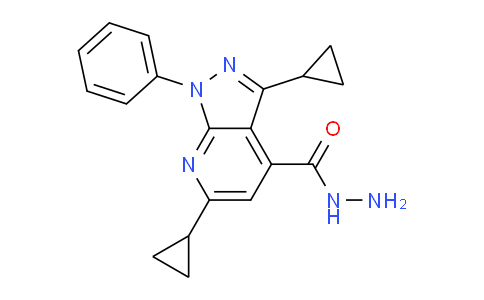 CAS No. 886496-03-3, 3,6-Dicyclopropyl-1-phenyl-1H-pyrazolo[3,4-b]pyridine-4-carbohydrazide