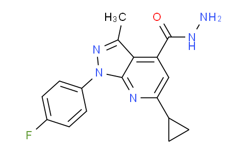 CAS No. 938022-28-7, 6-Cyclopropyl-1-(4-fluorophenyl)-3-methyl-1H-pyrazolo[3,4-b]pyridine-4-carbohydrazide