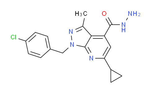 CAS No. 938006-75-8, 1-(4-Chlorobenzyl)-6-cyclopropyl-3-methyl-1H-pyrazolo[3,4-b]pyridine-4-carbohydrazide