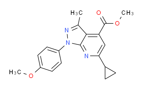 CAS No. 937600-12-9, Methyl 6-cyclopropyl-1-(4-methoxyphenyl)-3-methyl-1H-pyrazolo[3,4-b]pyridine-4-carboxylate