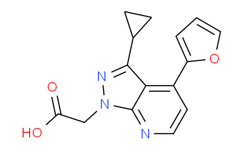 CAS No. 937606-46-7, 2-(3-Cyclopropyl-4-(furan-2-yl)-1H-pyrazolo[3,4-b]pyridin-1-yl)acetic acid