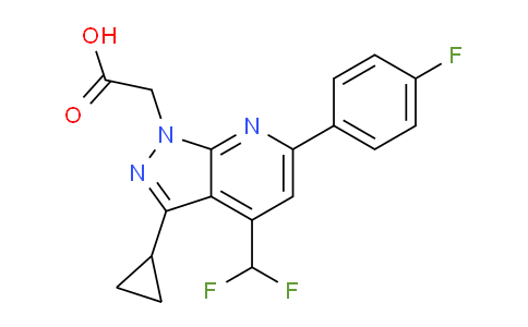 CAS No. 937607-28-8, 2-(3-Cyclopropyl-4-(difluoromethyl)-6-(4-fluorophenyl)-1H-pyrazolo[3,4-b]pyridin-1-yl)acetic acid