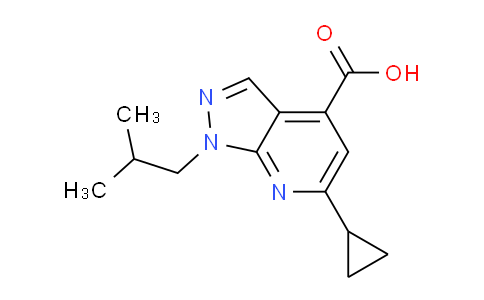 CAS No. 954275-78-6, 6-Cyclopropyl-1-isobutyl-1H-pyrazolo[3,4-b]pyridine-4-carboxylic acid