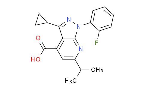 DY758123 | 1018164-70-9 | 3-Cyclopropyl-1-(2-fluorophenyl)-6-isopropyl-1H-pyrazolo[3,4-b]pyridine-4-carboxylic acid