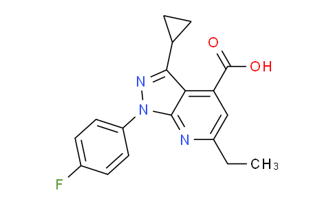 MC758124 | 1018053-62-7 | 3-Cyclopropyl-6-ethyl-1-(4-fluorophenyl)-1H-pyrazolo[3,4-b]pyridine-4-carboxylic acid