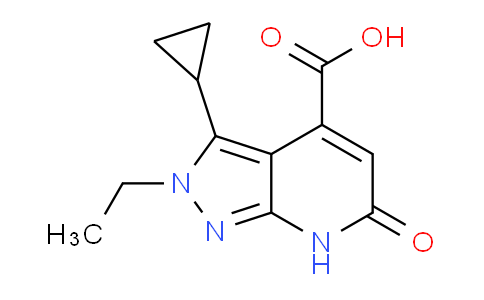 CAS No. 1160246-16-1, 3-Cyclopropyl-2-ethyl-6-oxo-6,7-dihydro-2H-pyrazolo[3,4-b]pyridine-4-carboxylic acid