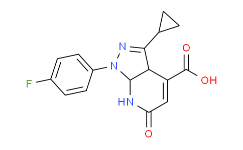 CAS No. 1160246-24-1, 3-Cyclopropyl-1-(4-fluorophenyl)-6-oxo-3a,6,7,7a-tetrahydro-1H-pyrazolo[3,4-b]pyridine-4-carboxylic acid