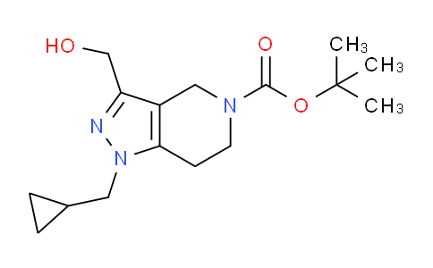 CAS No. 1330763-81-9, tert-Butyl 1-(cyclopropylmethyl)-3-(hydroxymethyl)-6,7-dihydro-1H-pyrazolo[4,3-c]pyridine-5(4H)-carboxylate