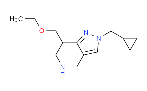 CAS No. 1422069-89-3, 2-(Cyclopropylmethyl)-7-(ethoxymethyl)-4,5,6,7-tetrahydro-2H-pyrazolo[4,3-c]pyridine
