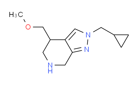 CAS No. 1422133-38-7, 2-(Cyclopropylmethyl)-4-(methoxymethyl)-4,5,6,7-tetrahydro-2H-pyrazolo[3,4-c]pyridine