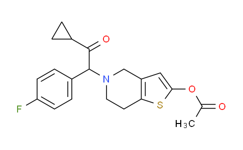 CAS No. 1391194-50-5, 5-(2-Cyclopropyl-1-(4-fluorophenyl)-2-oxoethyl)-4,5,6,7-tetrahydrothieno[3,2-c]pyridin-2-yl acetate