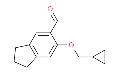 CAS No. 883525-85-7, 6-(Cyclopropylmethoxy)-2,3-dihydro-1H-indene-5-carbaldehyde