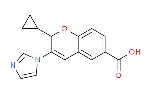 CAS No. 89781-98-6, 2-Cyclopropyl-3-(1H-imidazol-1-yl)-2H-chromene-6-carboxylic acid