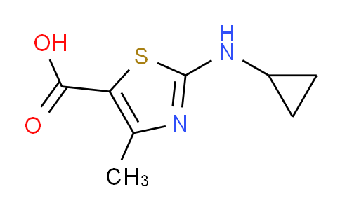 CAS No. 162651-10-7, 2-(cyclopropylamino)-4-methyl-1,3-thiazole-5-carboxylic acid