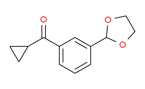 CAS No. 898759-72-3, Cyclopropyl 3-(1,3-dioxolan-2-yl)phenyl ketone