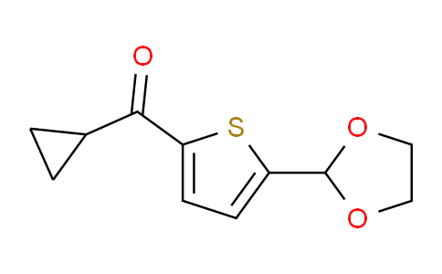 CAS No. 898772-50-4, Cyclopropyl 5-(1,3-dioxolan-2-yl)-2-thienyl ketone