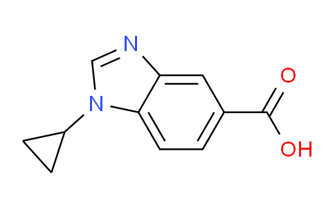 CAS No. 887350-88-1, 1-Cyclopropyl-1,3-benzodiazole-5-carboxylic acid