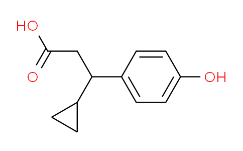 CAS No. 1073545-88-6, 3-Cyclopropyl-3-(4-hydroxyphenyl)propanoic acid