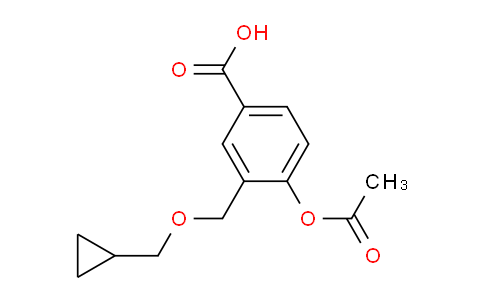 CAS No. 1956322-09-0, 4-Acetoxy-3-((cyclopropylmethoxy)methyl)benzoic acid