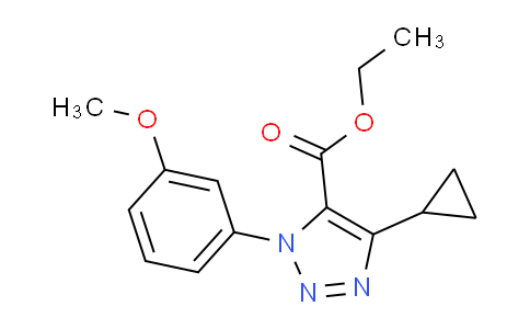 CAS No. 1428241-41-1, Ethyl 4-cyclopropyl-1-(3-methoxyphenyl)-1H-1,2,3-triazole-5-carboxylate