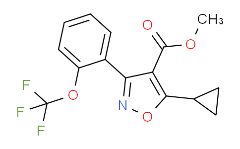 CAS No. 1103500-32-8, methyl 5-cyclopropyl-3-[2-(trifluoromethoxy)phenyl]-1,2-oxazole-4-carboxylate