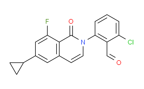 MC758472 | 1242156-54-2 | 2-chloro-6-(6-cyclopropyl-8-fluoro-1-oxoisoquinolin-2-yl)benzaldehyde