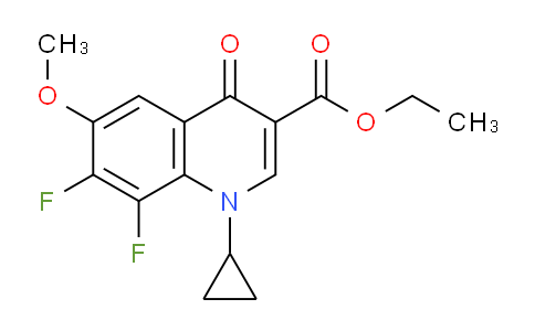 CAS No. 1329836-33-0, 1-Cyclopropyl-7-8-difluoro-6-methoxy-4-oxo-1,4-dihydroquinoline-3-carboxylic acid Ethyl ester