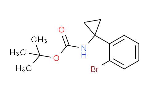 CAS No. 1332766-03-6, tert-butyl N-[1-(2-bromophenyl)cyclopropyl]carbamate