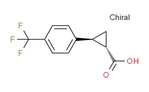 CAS No. 201164-20-7, (1S,2S)-2-[4-(trifluoromethyl)phenyl]cyclopropane-1-carboxylic acid