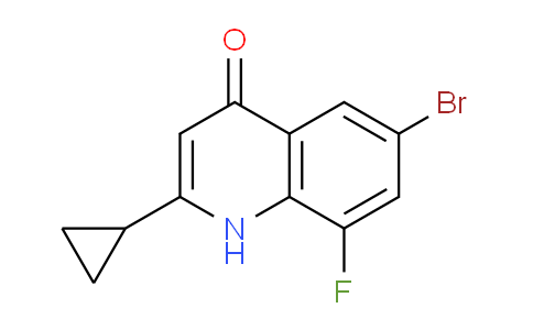 CAS No. 1342484-69-8, 6-bromo-2-cyclopropyl-8-fluoro-4(1H)-Quinolinone