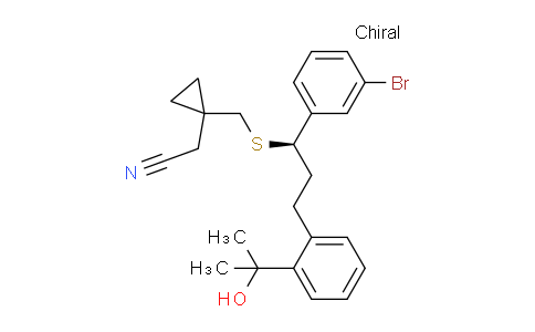 CAS No. 1433669-59-0, (R)-2-(1-(((1-(3-bromophenyl)-3-(2-(2-hydroxypropan-2-yl)phenyl)propyl)thio)methyl)cyclopropyl)acetonitrile