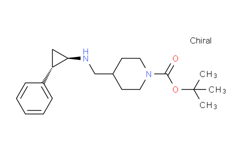 CAS No. 1401966-31-1, 1-Piperidinecarboxylic acid, 4-[[[(1R,2S)-2-phenylcyclopropyl]amino]methyl]-, 1,1-dimethylethyl ester
