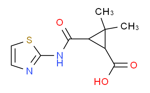 CAS No. 1344039-20-8, 2,2-Dimethyl-3-[(1,3-thiazol-2-ylamino)carbonyl]cyclopropanecarboxylic acid
