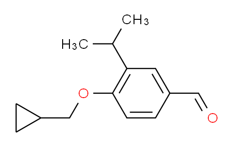 CAS No. 883525-95-9, 4-(Cyclopropylmethoxy)-3-isopropylbenzaldehyde