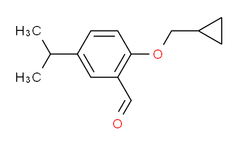 CAS No. 883525-90-4, 2-(Cyclopropylmethoxy)-5-isopropylbenzaldehyde