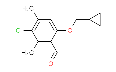 CAS No. 883519-38-8, 3-Chloro-6-(cyclopropylmethoxy)-2,4-dimethylbenzaldehyde