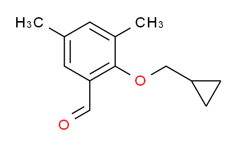 CAS No. 883524-34-3, 2-(Cyclopropylmethoxy)-3,5-dimethylbenzaldehyde