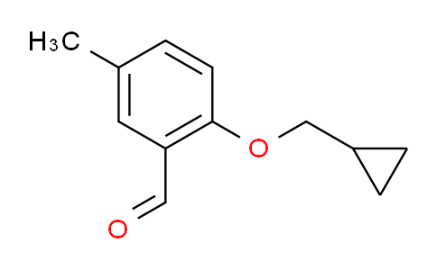 CAS No. 883526-60-1, 2-(Cyclopropylmethoxy)-5-methylbenzaldehyde
