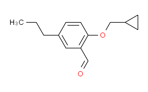 CAS No. 883528-71-0, 2-(Cyclopropylmethoxy)-5-propylbenzaldehyde