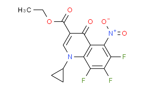 CAS No. 103772-12-9, Ethyl 1-cyclopropyl-6,7,8-trifluoro-5-nitro-4-oxo-1,4-dihydroquinoline-3-carboxylate