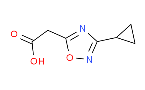 CAS No. 1220030-04-5, 2-(3-Cyclopropyl-1,2,4-oxadiazol-5-yl)acetic acid