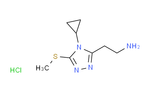 CAS No. 1233025-89-2, 2-(4-Cyclopropyl-5-(methylthio)-4H-1,2,4-triazol-3-yl)ethanamine hydrochloride