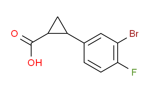 CAS No. 1157138-03-8, 2-(3-bromo-4-fluorophenyl)cyclopropanecarboxylic acid