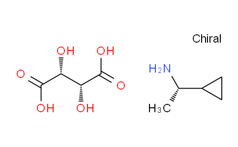 CAS No. 195604-40-1, (1S)-1-cyclopropylethanamine;(2R,3R)-2,3-dihydroxybutanedioic acid