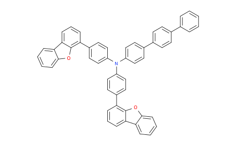 CAS No. 1198399-61-9, N,N-bis(4-dibenzofuran-4-ylphenyl)-4-(4-phenylphenyl)aniline
