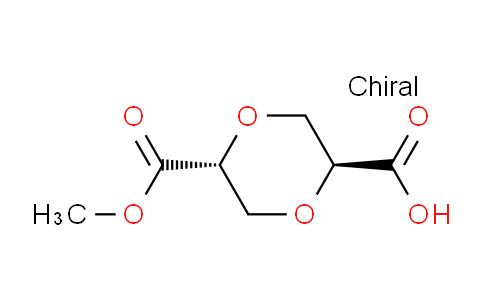 CAS No. 1112179-55-1, 1,4-dioxane-2,5-dicarboxylic acid, 2-methyl ester, (2r,5s)-rel-