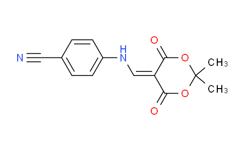 CAS No. 219763-81-2, 4-(((2,2-dimethyl-4,6-dioxo-1,3-dioxan-5-ylidene)methyl)amino)benzonitrile