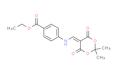 CAS No. 205810-04-4, ethyl 4-(((2,2-dimethyl-4,6-dioxo-1,3-dioxan-5-ylidene)methyl)amino)benzoate