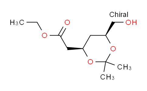 CAS No. 140235-40-1, ethyl 2-((4R,6S)-6-(hydroxymethyl)-2,2-dimethyl-1,3-dioxan-4-yl)acetate
