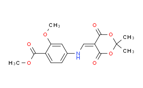 CAS No. 205448-64-2, Methyl 4-(((2,2-dimethyl-4,6-dioxo-1,3-dioxan-5-ylidene)methyl)amino)-2-methoxybenzoate